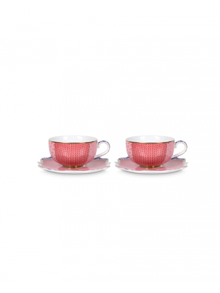 GIFT SET OF 2 ESPRESSO CUPS AND SAUCERS, ROYAL, 125 ML, BY PIP STUDIO 