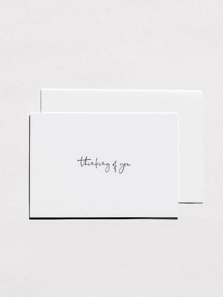 LETTERPRESS THINKING OF YOU GREETING CARD 