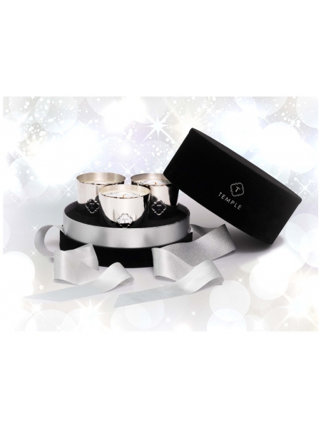 LUXURY SILVER SCENTED CANDLE TRIO