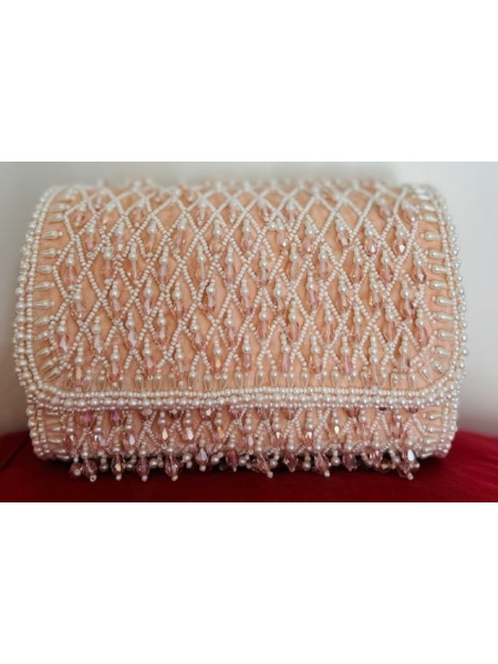 PINK PEARL HANGING CLUTCH