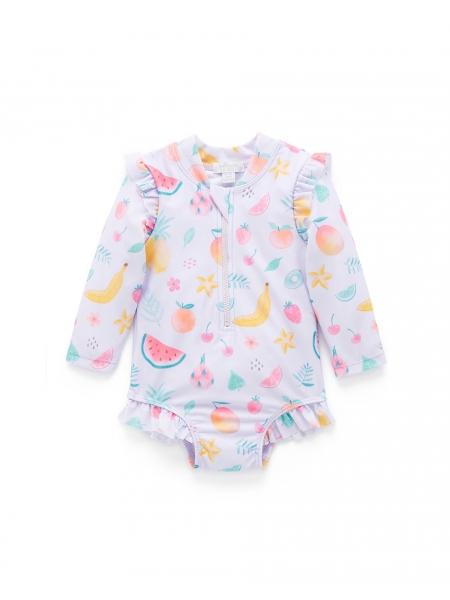 FRUITY LONG SLEEVE SWIMSUIT BY PUREBABY