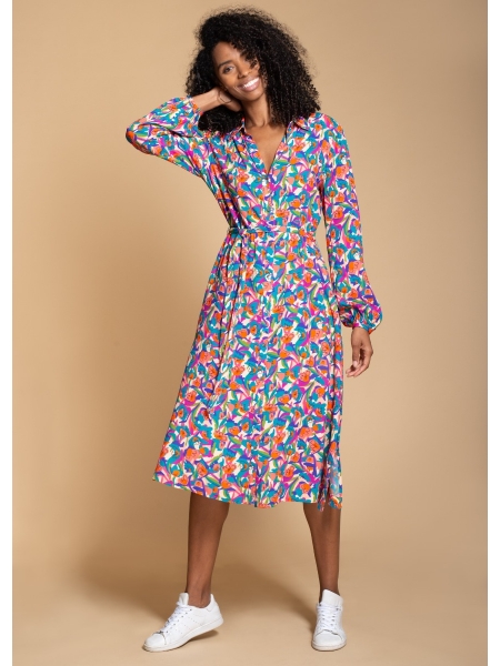 Acacia Shirt Dress - Graphic floral print