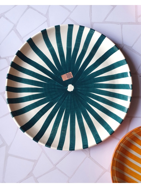 PLATTER RAY TEAL 40 CM BY CASA CUBISTA
