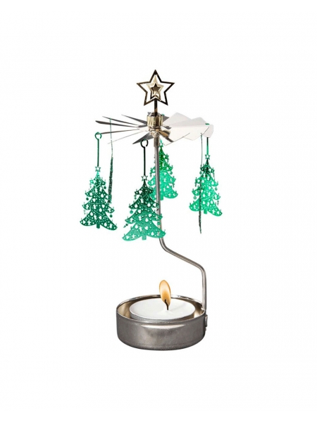 ROTARY CANDLE HOLDER CHRISTMAS TREE GREEN BY PLUTO PRODUKTER