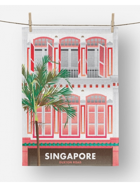 SINGAPORE - DUXTON ROAD TEA TOWEL