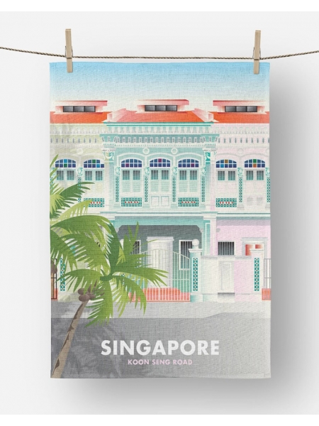 SINGAPORE - KOON SENG ROAD TEA TOWEL